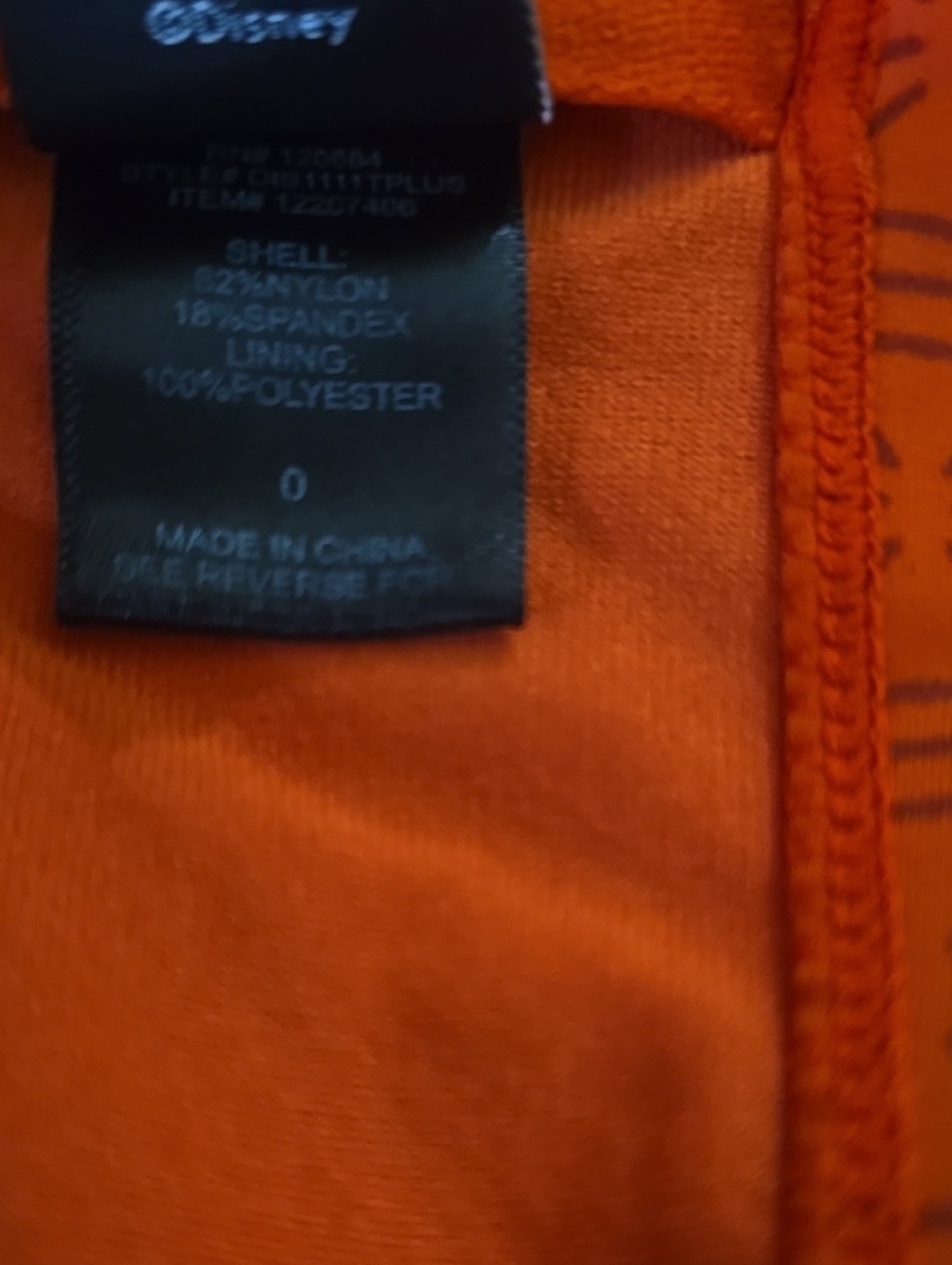 Disney ! Orange Trim & Cream Graphic Swim Top - Picture 5 of 5